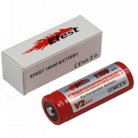 Efest IMR 18500 V2 3,7V 1100mAh (Pluspol erhöht) Li-Ion Akku