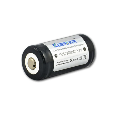 Keeppower 18350 - 900mAh, 3,7V Li-Ion-Akku PCB geschützt