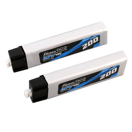Gens Ace 200mAh 3.7V 45C 1S1P Lipo Akku (2 Stück)