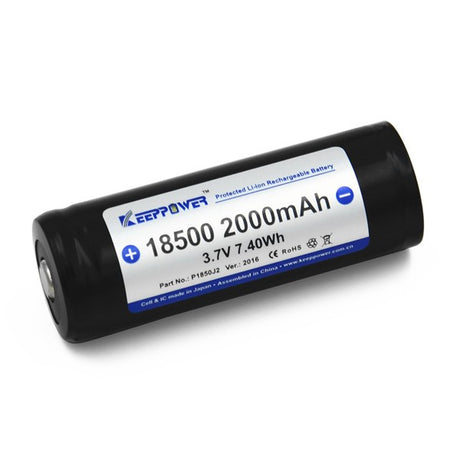 Keeppower 18500 - 2000mAh, 3,6V - 3,7V Li-Ion-Akku geschützt