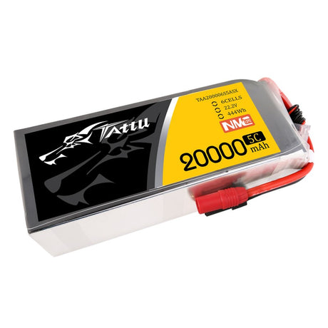 Tattu NMC 6S 20000mAh 22,2V 5C 6S1P Lipo Akkupack mit AS150+XT150 Stecker