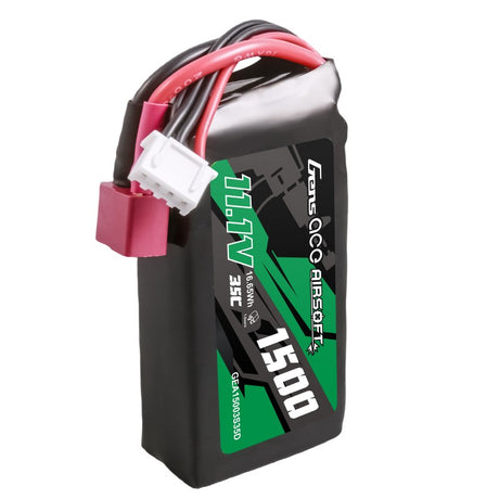 Gens Ace 35C 1500 mAh 3S1P 11,1 V Airsoft Lipo Akku mit T-Stecker