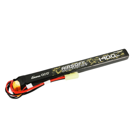 Gens Ace 25C 1400mAh 3S1P 11.1V Airsoft Lipo Akku mit Mini Tamiya Stecker