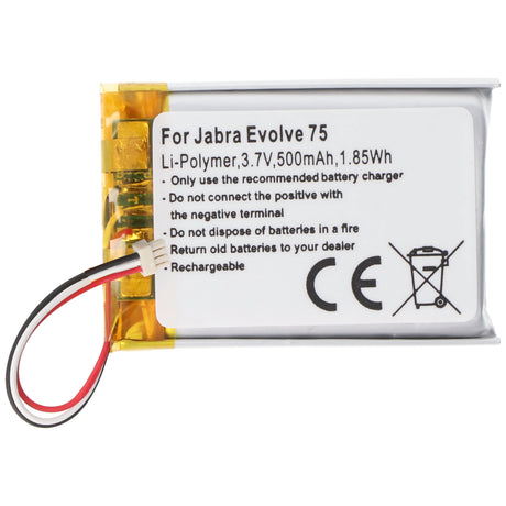 AccuCell Akku passend für Jabra Evolve 75 Headset, Jabra AHB572535PST, Li-Polymer, 3,7V