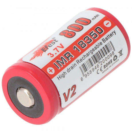 Efest IMR 18350 V2 3,7V 800mAh Pluspol erhöht Li-Ion Akku
