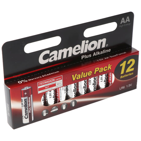 24 Stück Plus Alkaline LR6 AA Mignon Batterie 1,5 Volt max. 2700mAh bis 0,8V bei 25mA Dauerbelastung