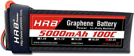 HRB 6S 5000mAh 22.2V 100C XT90 Graphene