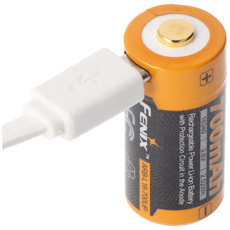 Fenix ARB-L16-700UP geschützter 16340 RC123A für PD25 PD22UE micro USB Li-Ion Akku