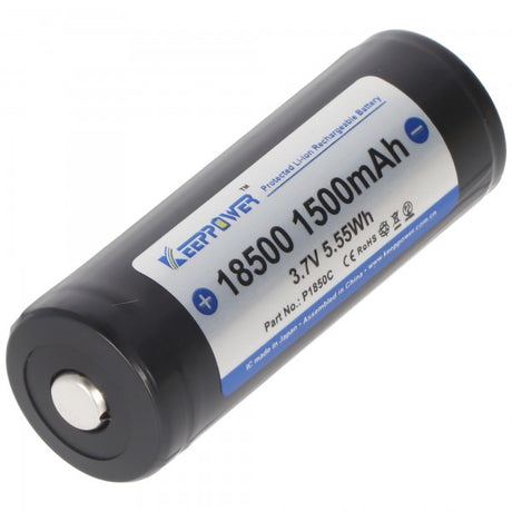 Keeppower 18500 3,7V 1500mAh geschützt Li-Ion Akku