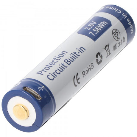 Keeppower 16650 Li-ion Akku 3,7V 2100mAh PCB geschützt micro USB