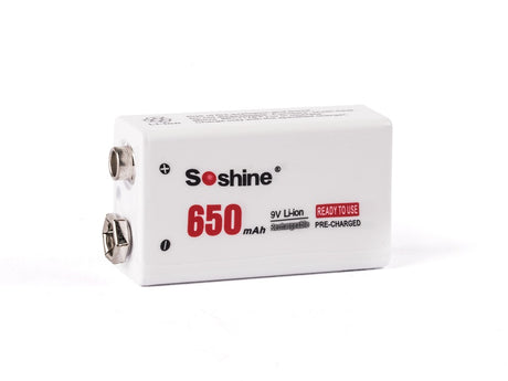 Soshine Li-7.4V-650S 9V-Block 6LR61 6F22 650mAh Li-Polymer-Akku