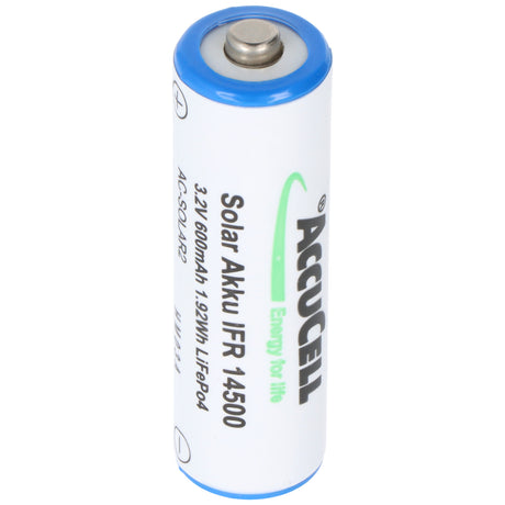 AccuCell 3,2V IFR 14500 AA 600mAh LiFePo4 ungeschützt