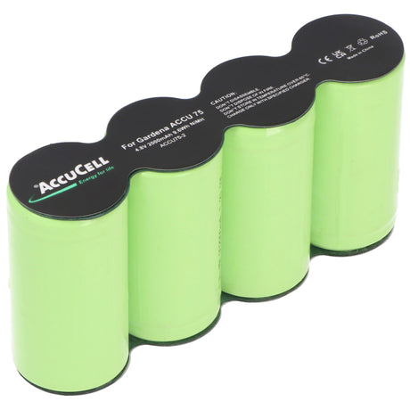 AccuCell Accu75 Akku passend für Gardena ACCU 75 mit Faston 2,8 und 4,8mm