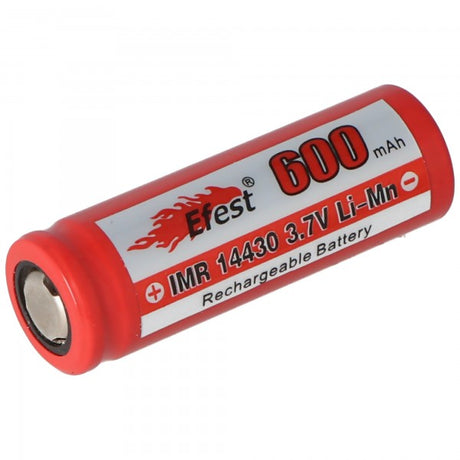 Efest IMR 14430 3,7V 600mAh Pluspol flach Li-Mn Akku