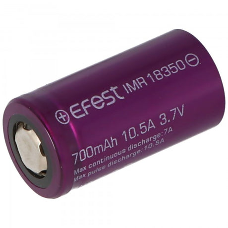 Efest Purple IMR18350 3,7V 700mAh (Pluspol flach) Li-Ion Akku
