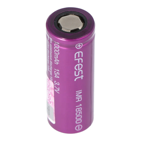 Efest Purple IMR18500 13,7V 1000mAh Pluspol flach ungeschützt Li-Ion Akku