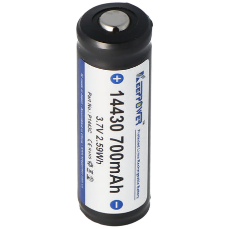 Keeppower 14430 3,7V 700mAh geschützt Li-Ion Akku