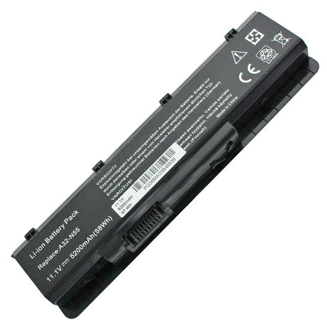 AccuCell Asus N45, N55, N75 Akku A32-N55 Ersatz-Akku 10,8V mit 5200mAh