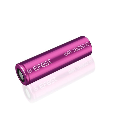 Efest Purple IMR 18650 2900mAh 3,6V - 3,7V min. 2820mAh typ. 2900MAh maximal 35A Stromabgabe (Flat Top) inkl. Akkuschutzbox