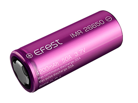 Efest Purple IMR26650 mit 4200mAh, 3,7V, Li-Ion-Akku (High Drain)