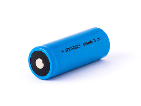 IFR 18500 - 600mAh 3,2V LiFePo4 Akku (Button Top) ungeschützt