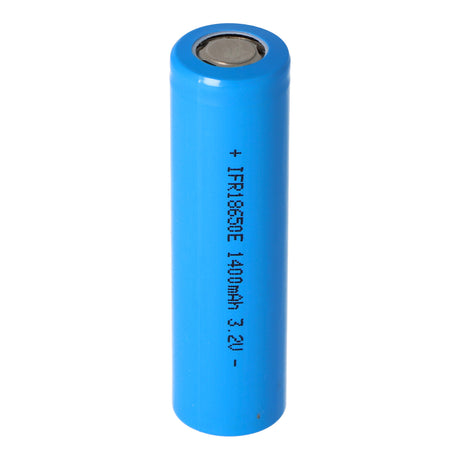 AccuCell 3,2V 1400mAh Solar Akku Lithium 18650 IFR LiFePo4 Akku Flat Top ungeschützt