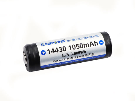 Keeppower 14430 - 1050mAh 3,6V - 3,7V Li-Ionen-Akku mit Schutzelektronik P1443C3