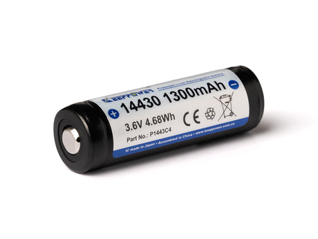 Keeppower 14430 - *1300mAh 3,6V - 3,7V Li-Ionen-Akku mit Schutzelektronik P1443C4
