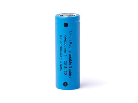 Keeppower 14430 mit 1300mAh* 3,6V - 3,7V Lithium-Ionen-Zelle (ohne Schutzelektronik)