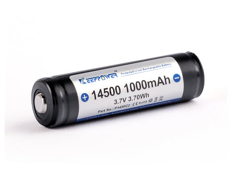 Keeppower 14500 - 1000 mAh, 3,6 - 3,7V Li-Ion-Akku PCB geschützt