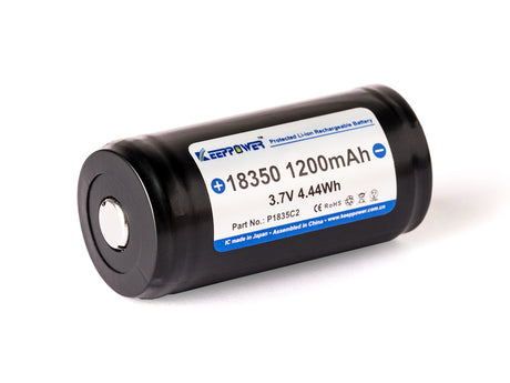 Keeppower 18350 - 1200mAh, 3,6V - 3,7V Li-Ionen-Akku geschützt