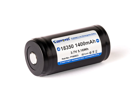 Keeppower 18350 - 1400mAh, 3,6V - 3,7V Li-Ionen-Akku PCB geschützt