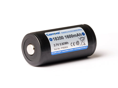 Keeppower 18350 - 1600mAh, 3,6V - 3,7V Li-Ionen-Akku PCB geschützt P1835C4