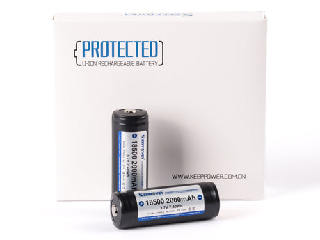 Keeppower 18500 - 2000mAh, 3,6V - 3,7V Li-Ion-Akku geschützt