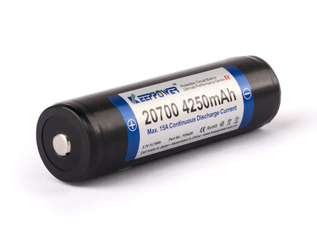 Keeppower 21700/20700 R 15A - 4250mAh 3,6V - 3,7V Li-Ion-Akku PCB geschützt