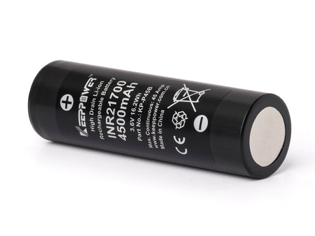 Keeppower / Molicel INR21700-P45B, 4500mAh 45A 3,6-3,7V Li-Ionen-Akku