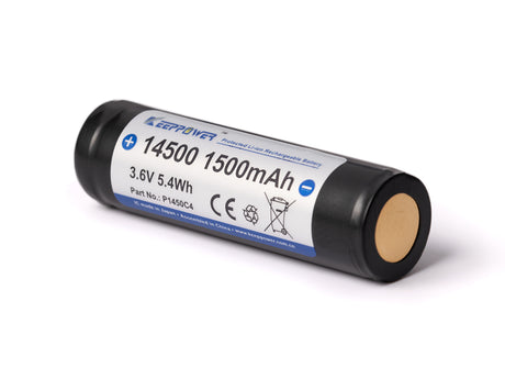 Keeppower 14500 1500mAh 3,7V Li-Ion Akku PCB geschützt P1450C4