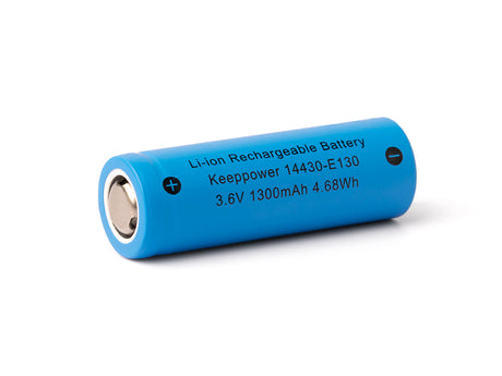 Keeppower 14430 mit 1300mAh 3,6Volt - 3,7Volt Lithium-Ionen-Zelle (ohne Schutzelektronik),Kompakte Power für anspruchsvolle Anwendungen