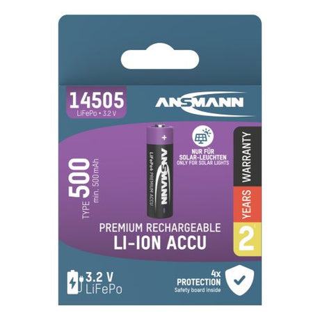 Ansmann LiFePO4 Akku Mignon AA – 3,2Volt 500mAh mit Schutzschaltung