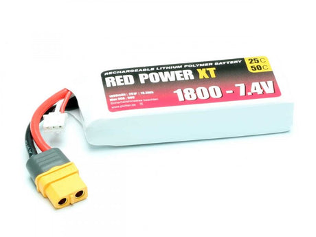 Pichler RED POWER XT LiPo Akku 1800mAh – 7,4V 2S1P mit XT60 Stecker