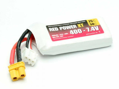 Pichler RED POWER XT LiPo Akku 400mAh – 7,4V 2S1P mit XT30 Stecker