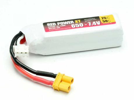 Pichler RED POWER XT LiPo Akku 650mAh – 7,4V 2S1P mit XT30 Stecker
