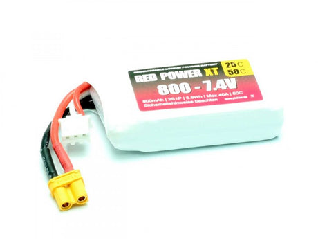 Pichler RED POWER LiPo Akku 800mAh – 7,4V 2S1P mit XT30 Stecker