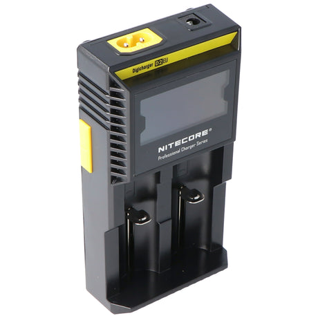 NiteCore Ladegerät Digicharger D2 mit Display für AAA, AA, C, D2EU- EU-Version NC-D2EU