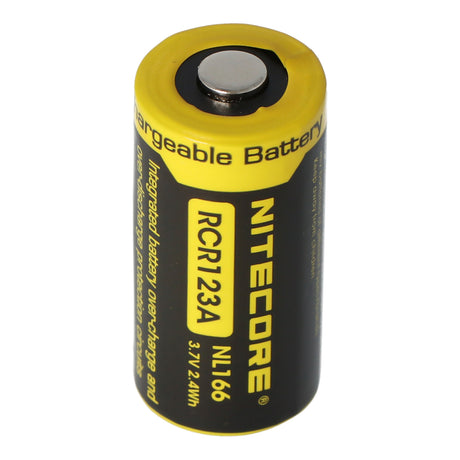 Nitecore CR123A NiteCore 16340 Li-Ion Akku 2/3A Zelle für Leuchten 3,7 Volt 650mAh