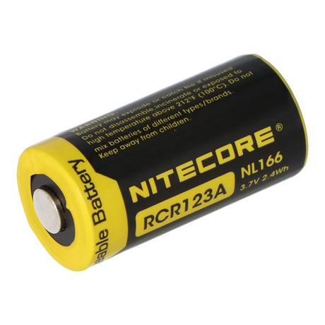 Nitecore CR123A NiteCore 16340 Li-Ion Akku 2/3A Zelle für Leuchten 3,7 Volt 650mAh