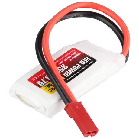 Pichler RED POWER LiPo Akku 350mAh – 3,7V 1S mit JST/BEC Stecker, 37 x 20 x 8mm
