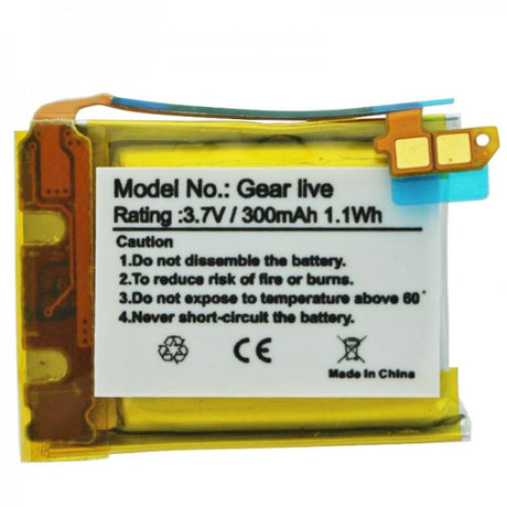Akku passend für Samsung Gear Live, SM-R382, Samsung EB-BR382FBE, Lithium Polymer Akku 3,7 Volt 300mAh