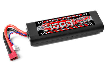 Team Corally Sport Racing 2S 4000mAh 7,4V 30C T-Plug Hard Case LiPo Akku