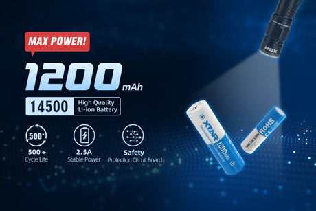 Xtar 14500 1200mAh 3,7V geschützter Li-Ion Akku